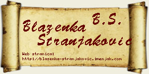 Blaženka Stranjaković vizit kartica